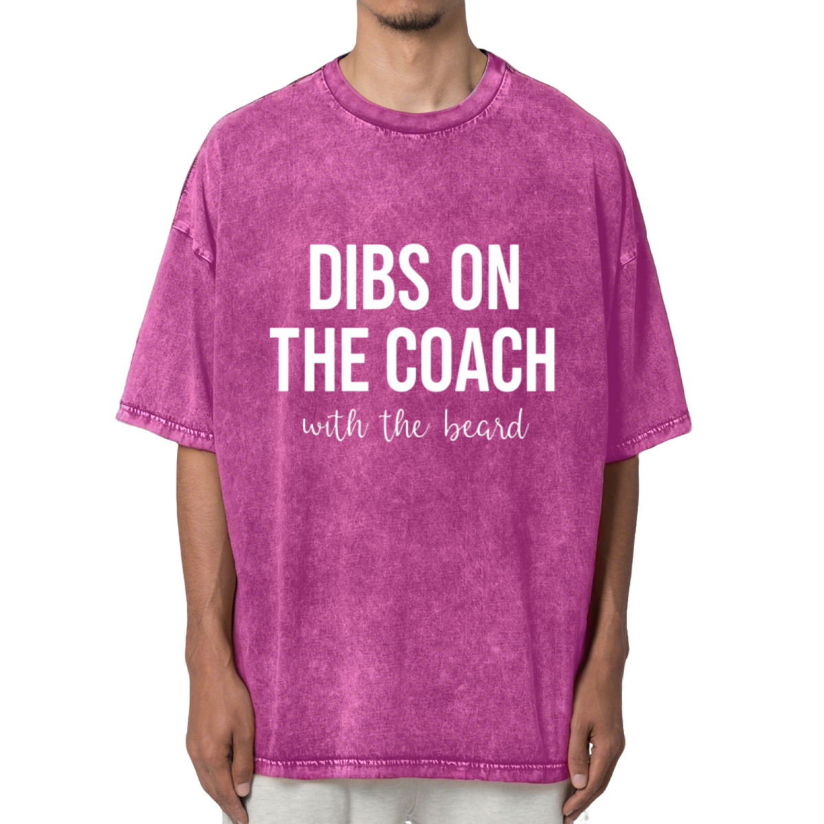 Dibs On The Coach Coaches Wife Washed Graphic T-Shirt