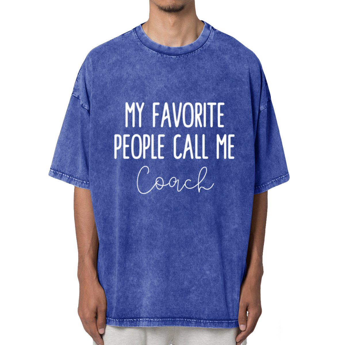 My Favorite People Call Me Coach Washed Graphic T-Shirt