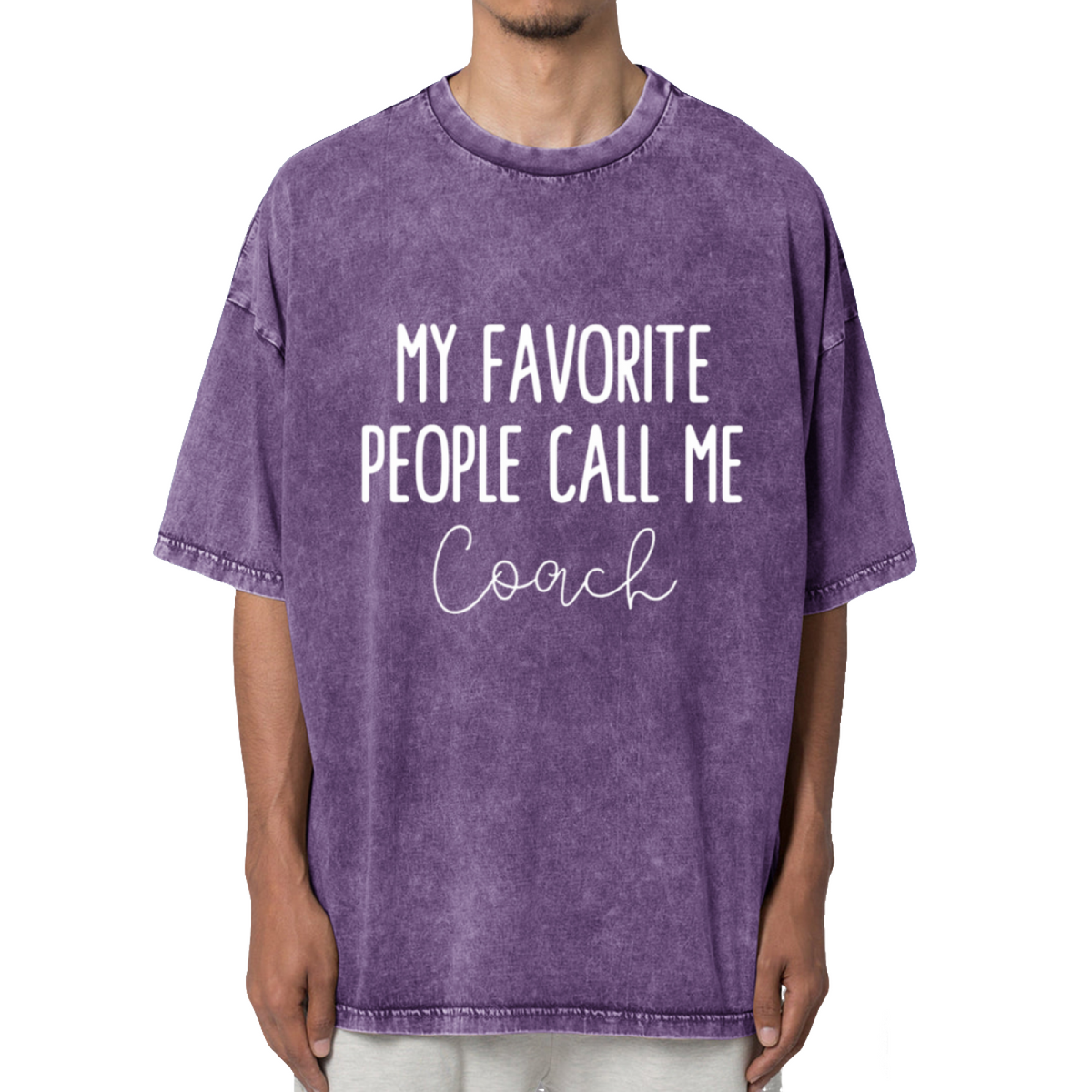 My Favorite People Call Me Coach Washed Graphic T-Shirt