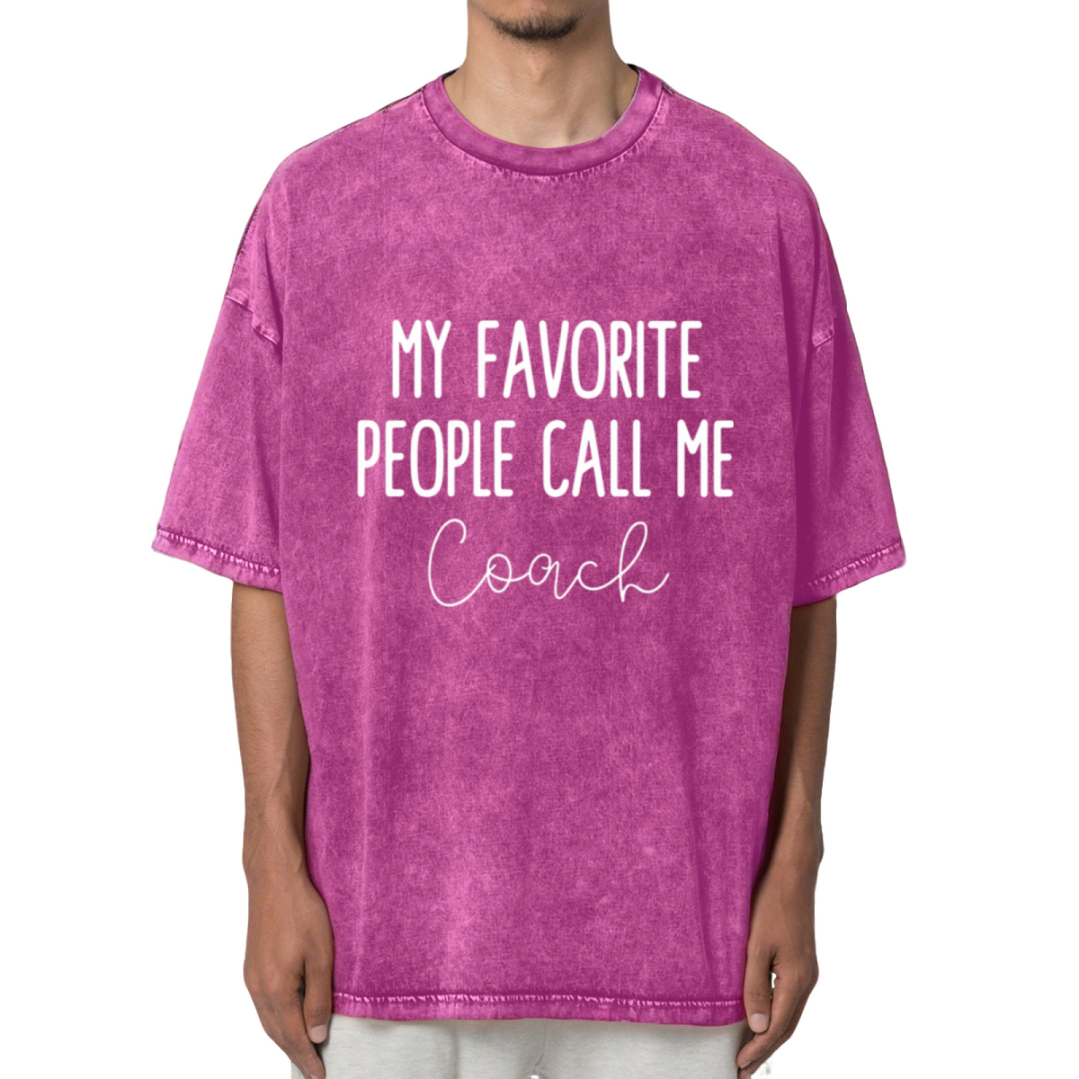 My Favorite People Call Me Coach Washed Graphic T-Shirt