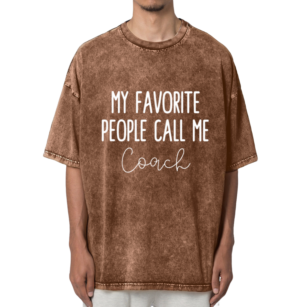 My Favorite People Call Me Coach Washed Graphic T-Shirt
