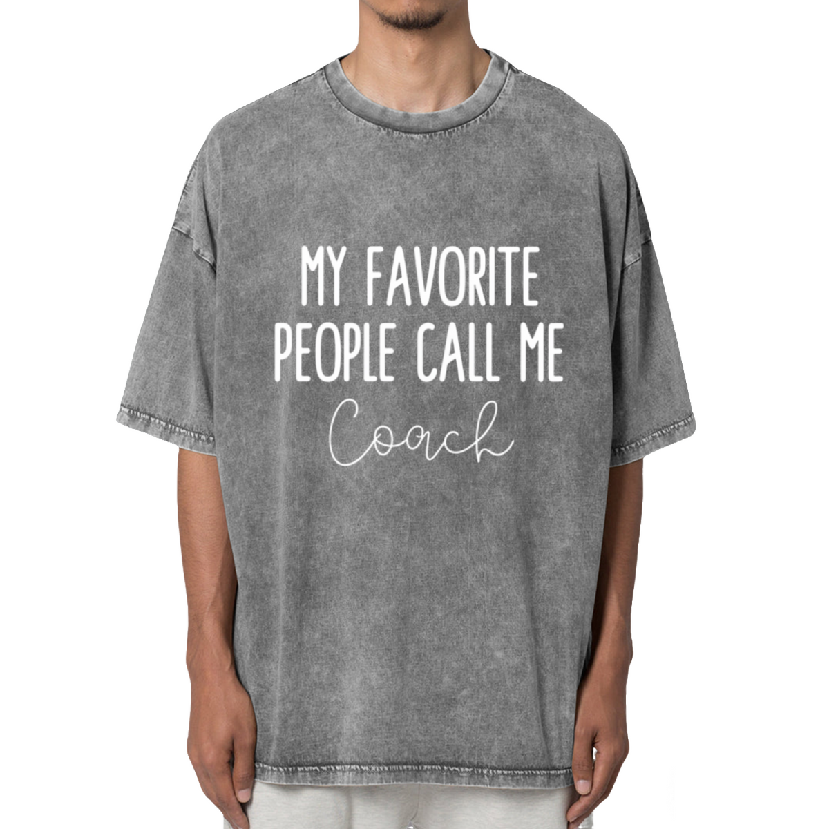 My Favorite People Call Me Coach Washed Graphic T-Shirt