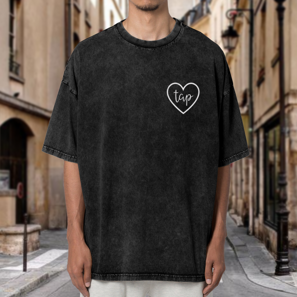 Unisex washed graphic T-shirt with Tap Dance themed design, product image