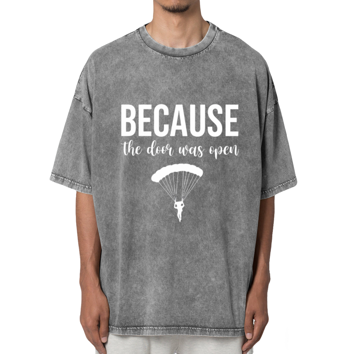 Because The Door Was Open Washed Graphic T-Shirt
