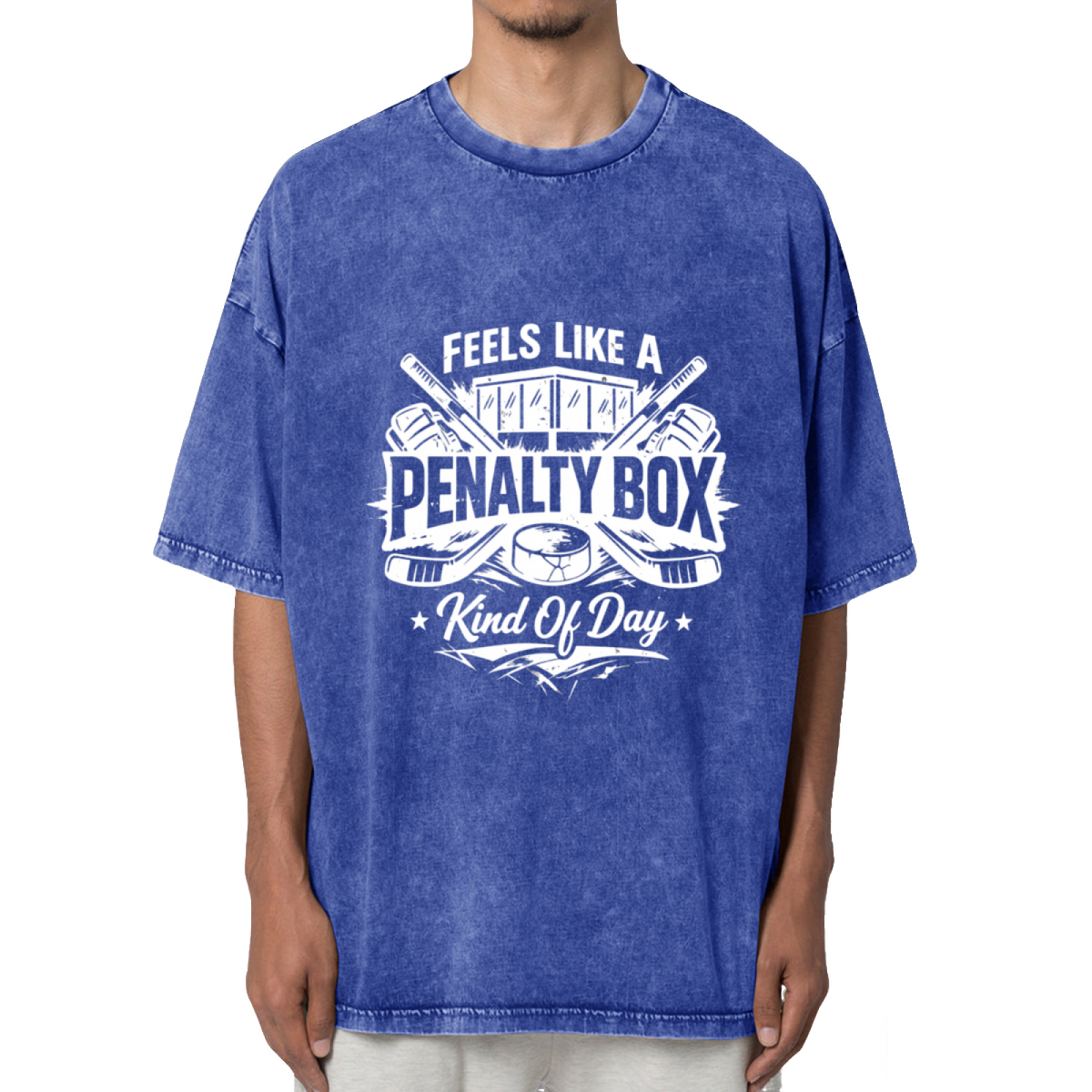 Feels Like A Penalty Box Kind Of Day Washed Graphic T-Shirt