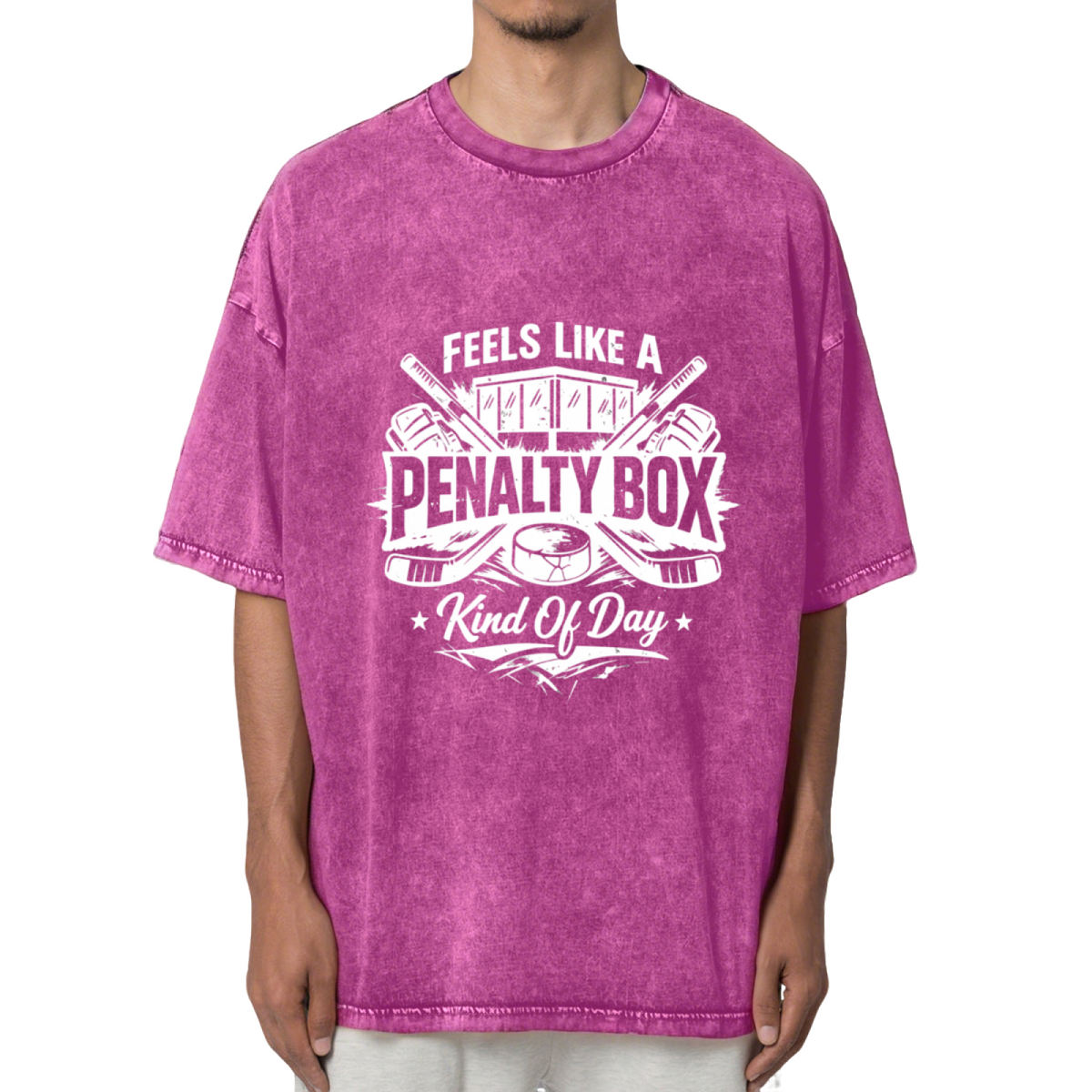 Feels Like A Penalty Box Kind Of Day Washed Graphic T-Shirt