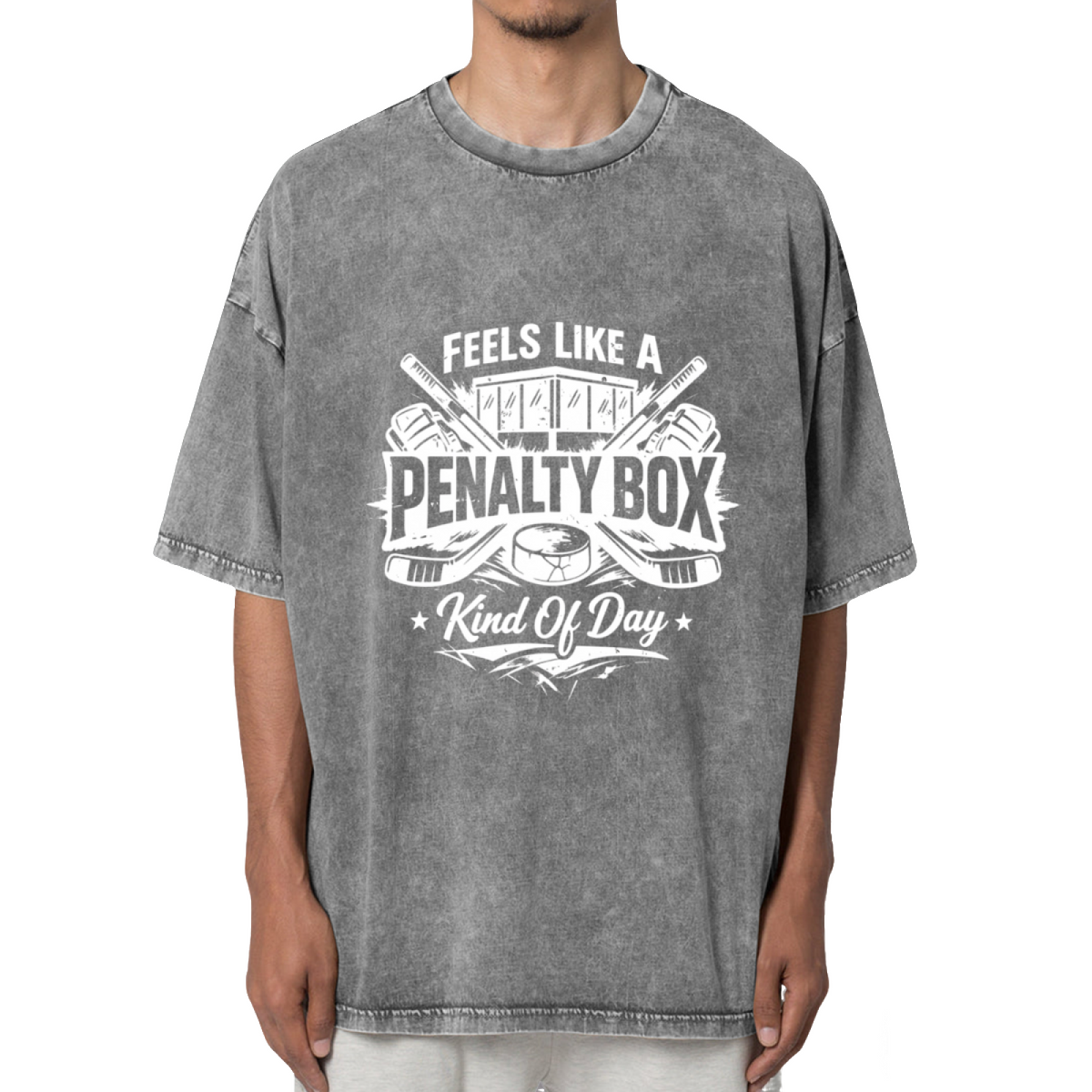 Feels Like A Penalty Box Kind Of Day Washed Graphic T-Shirt