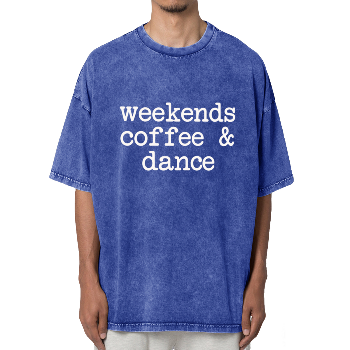 Weekends Coffee And Dance Washed Graphic T-Shirt
