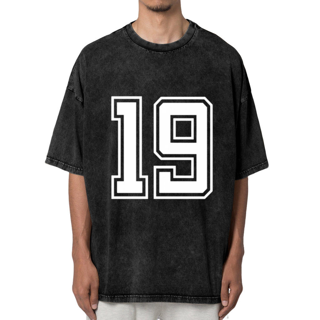 Unisex washed graphic T-shirt with Football themed design, product image