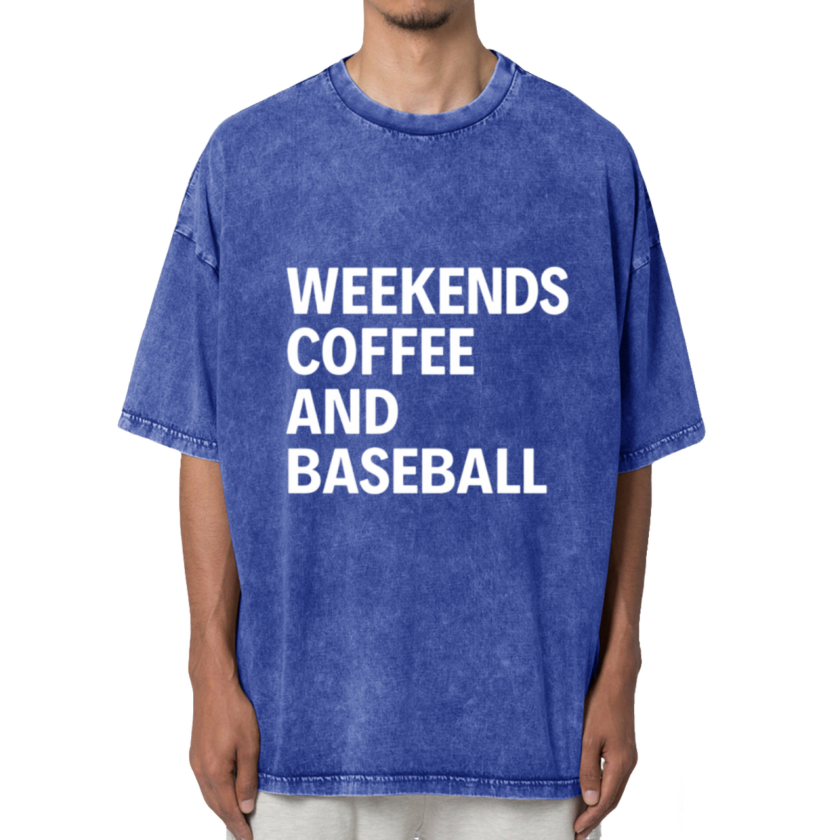 Weekends Coffee And Baseball Washed Graphic T-Shirt
