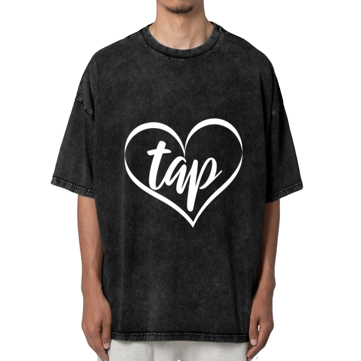 Unisex washed graphic T-shirt with Tap Dance themed design, product image