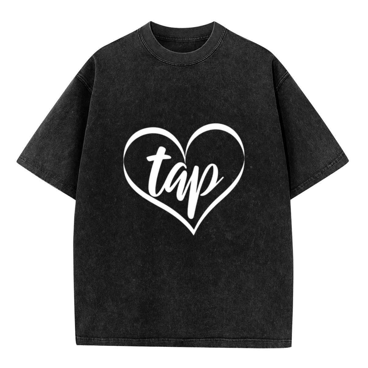 Unisex washed graphic T-shirt with Tap Dance themed design, product image