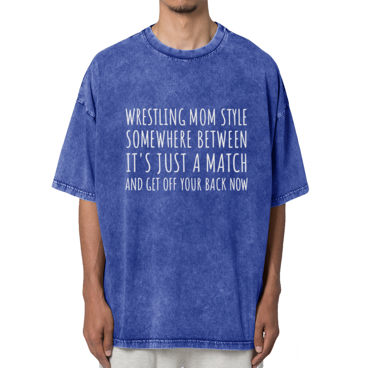 Wrestling Mom Style Wrestling Mom Washed Graphic T-Shirt