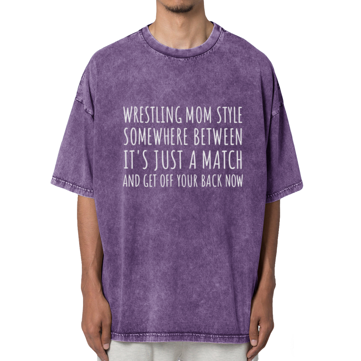 Wrestling Mom Style Wrestling Mom Washed Graphic T-Shirt