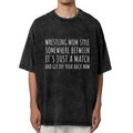Unisex washed graphic T-shirt with Wrestling Mom Style Wrestling Mom themed design, product image