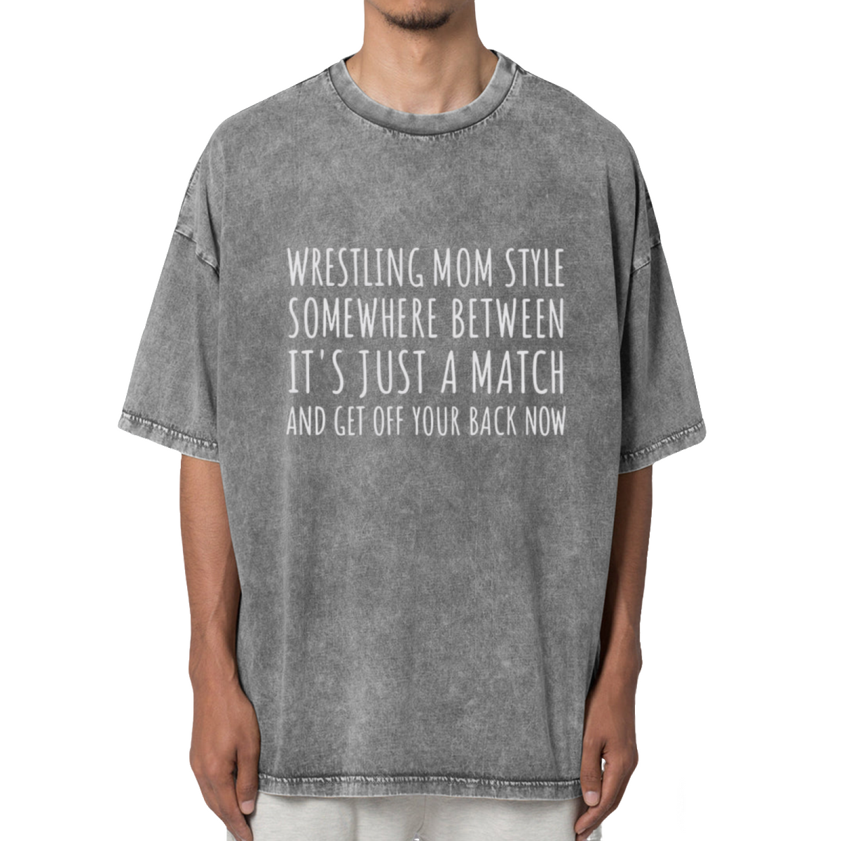 Wrestling Mom Style Wrestling Mom Washed Graphic T-Shirt