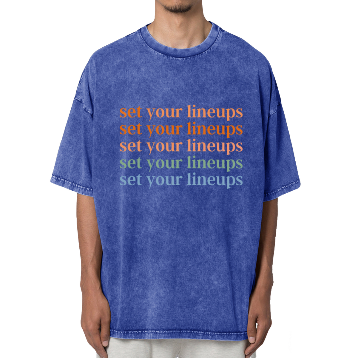 Set Your Lineups Washed Graphic T-Shirt