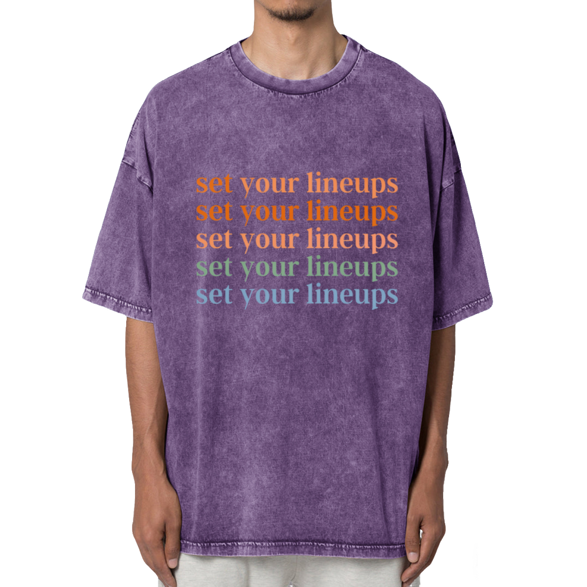 Set Your Lineups Washed Graphic T-Shirt