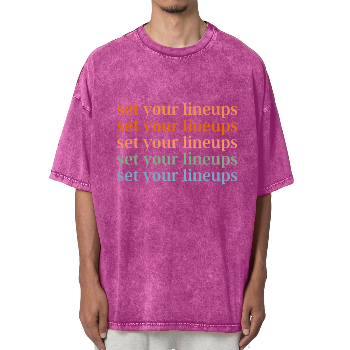 Set Your Lineups Washed Graphic T-Shirt