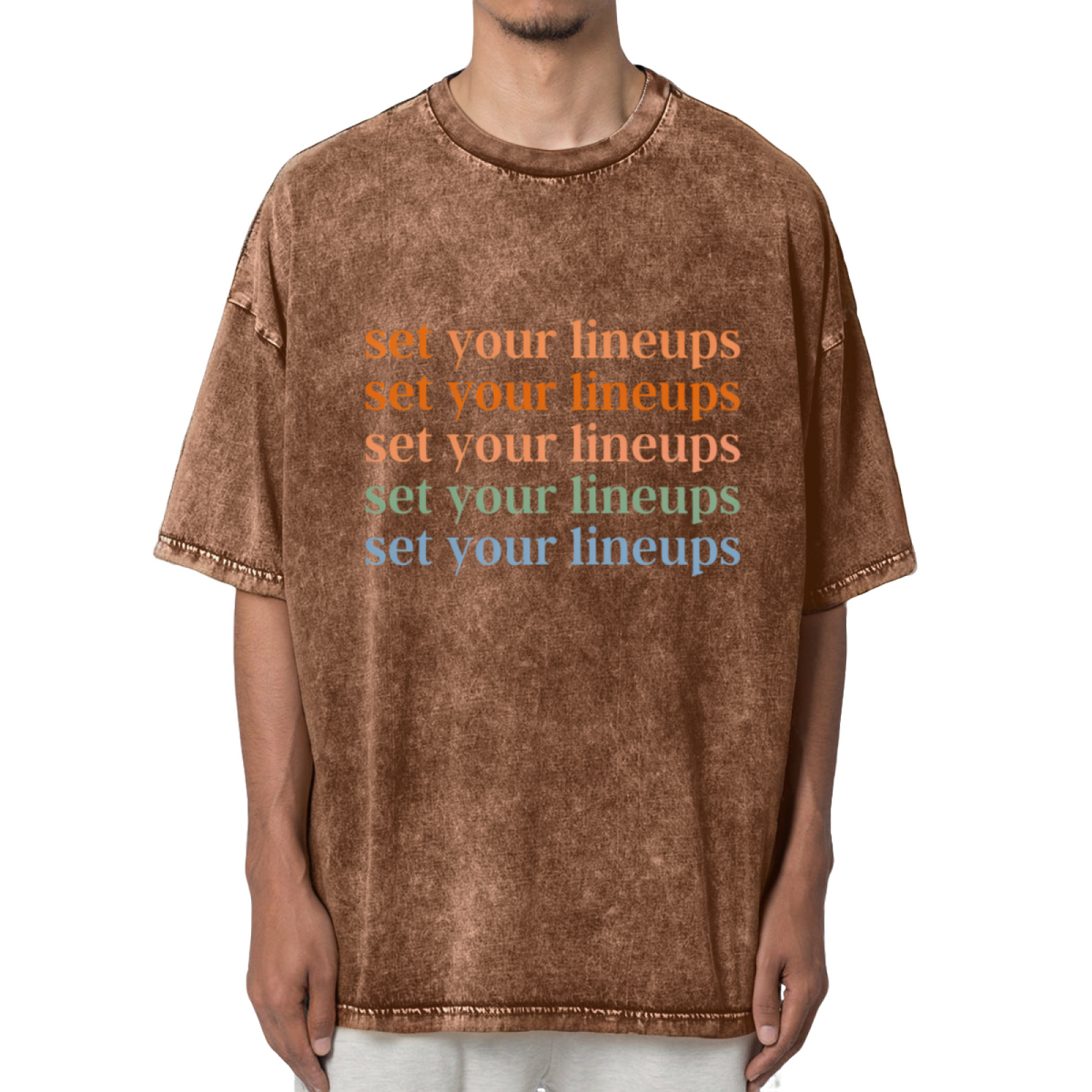 Set Your Lineups Washed Graphic T-Shirt