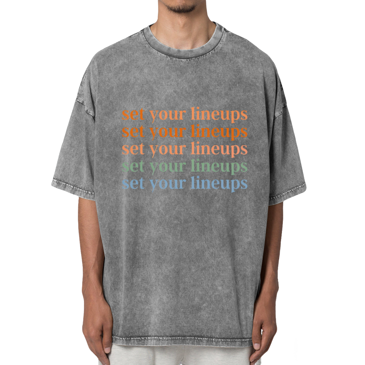 Set Your Lineups Washed Graphic T-Shirt