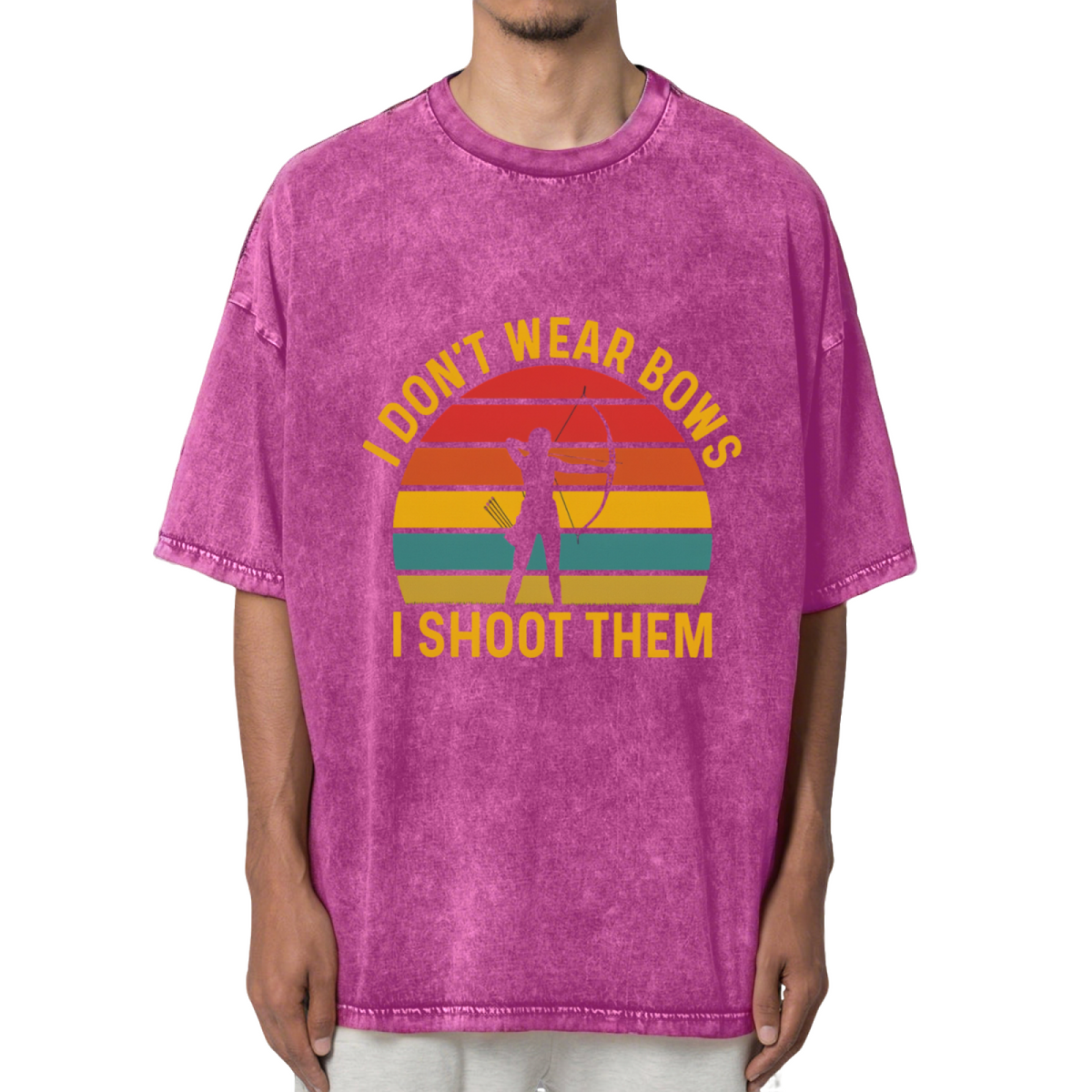 I Don't Wear Bows I Shoot Them Archery Washed Tee