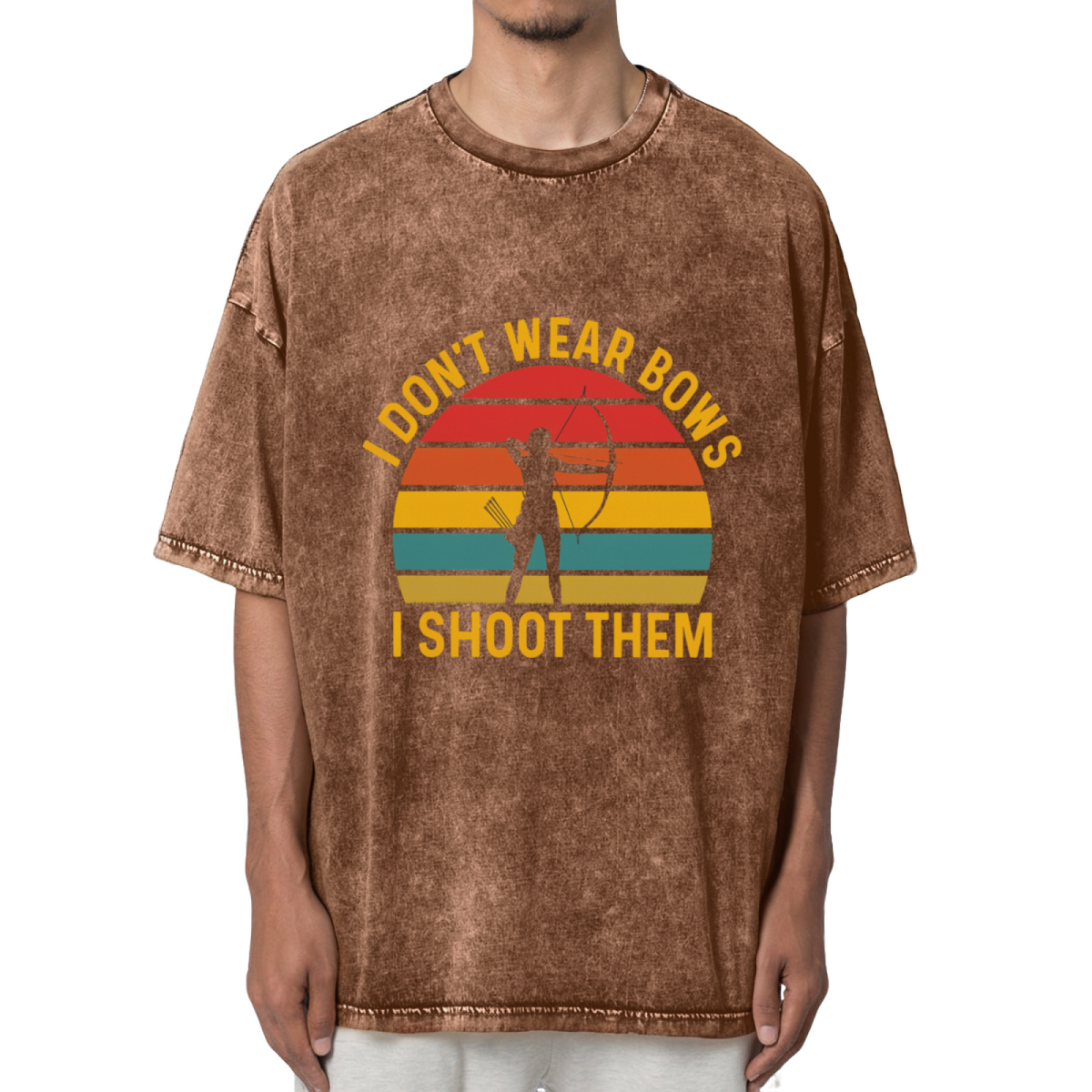 I Don't Wear Bows I Shoot Them Archery Washed Tee