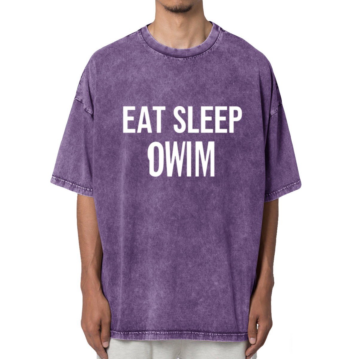 Eat Sleep Swim Shirt Swimmer Gift Washed Graphic T-Shirt
