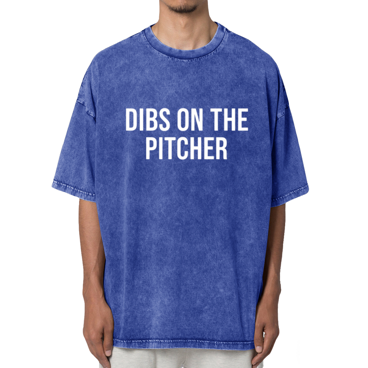 Dibs On The Pitcher Baseball Girlfriend Washed Graphic T-Shirt