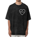 Unisex washed graphic T-shirt with Pilates themed design, product image