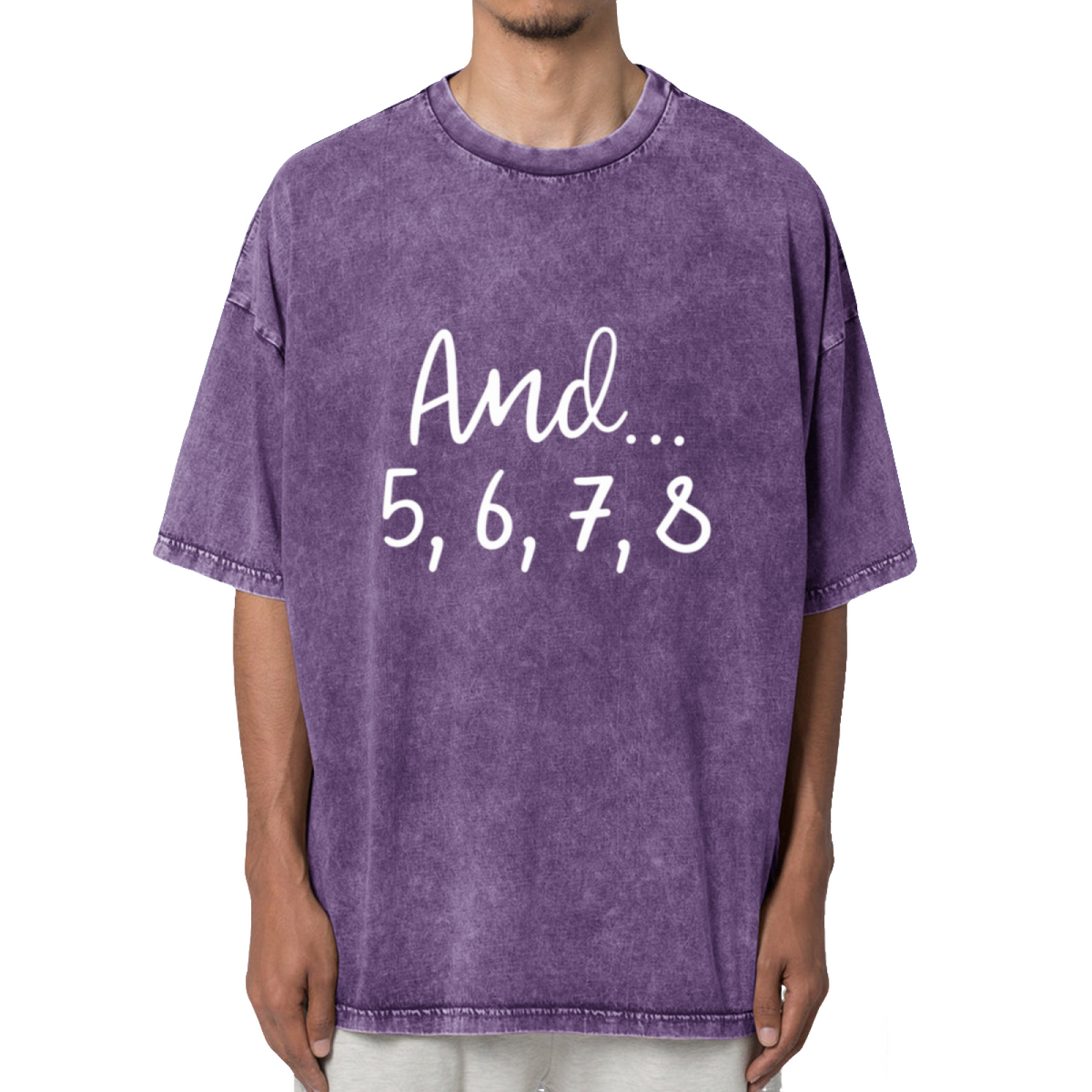 And 5 6 7 8 Dance Washed Graphic T-Shirt