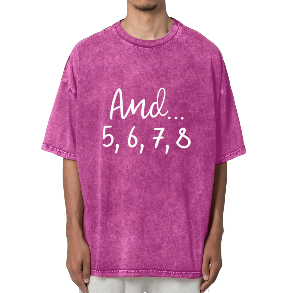 And 5 6 7 8 Dance Washed Graphic T-Shirt