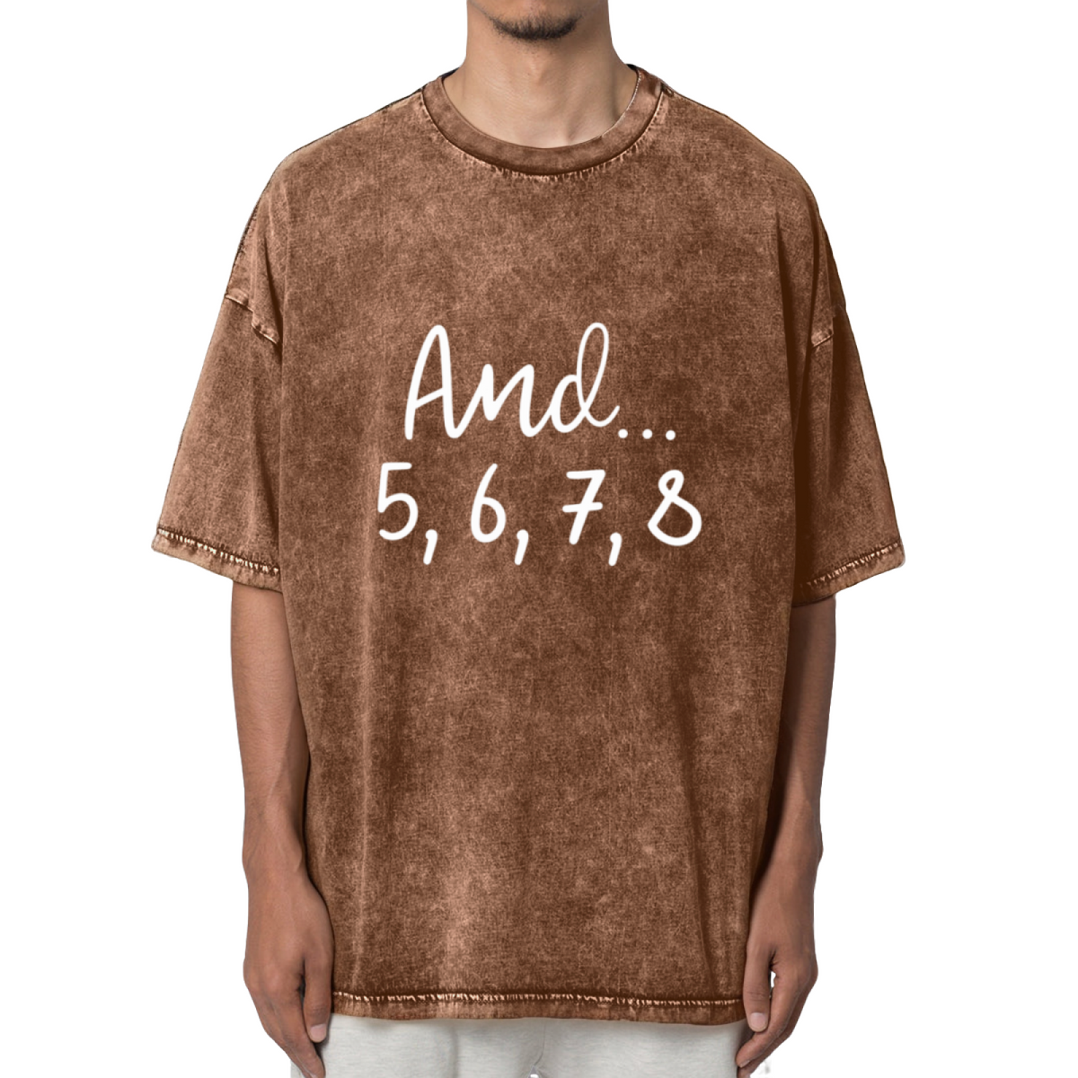And 5 6 7 8 Dance Washed Graphic T-Shirt