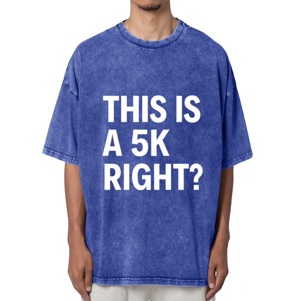 This Is A 5k Right Running Washed Graphic T-Shirt