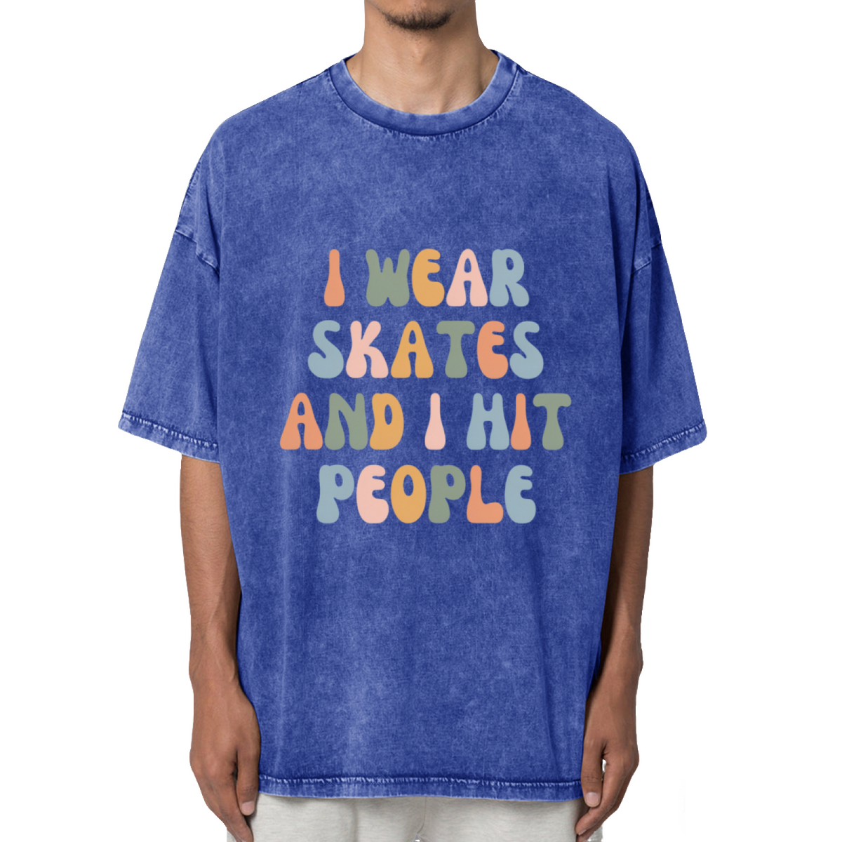 I Wear Skates And I Hit People Washed Graphic T-Shirt