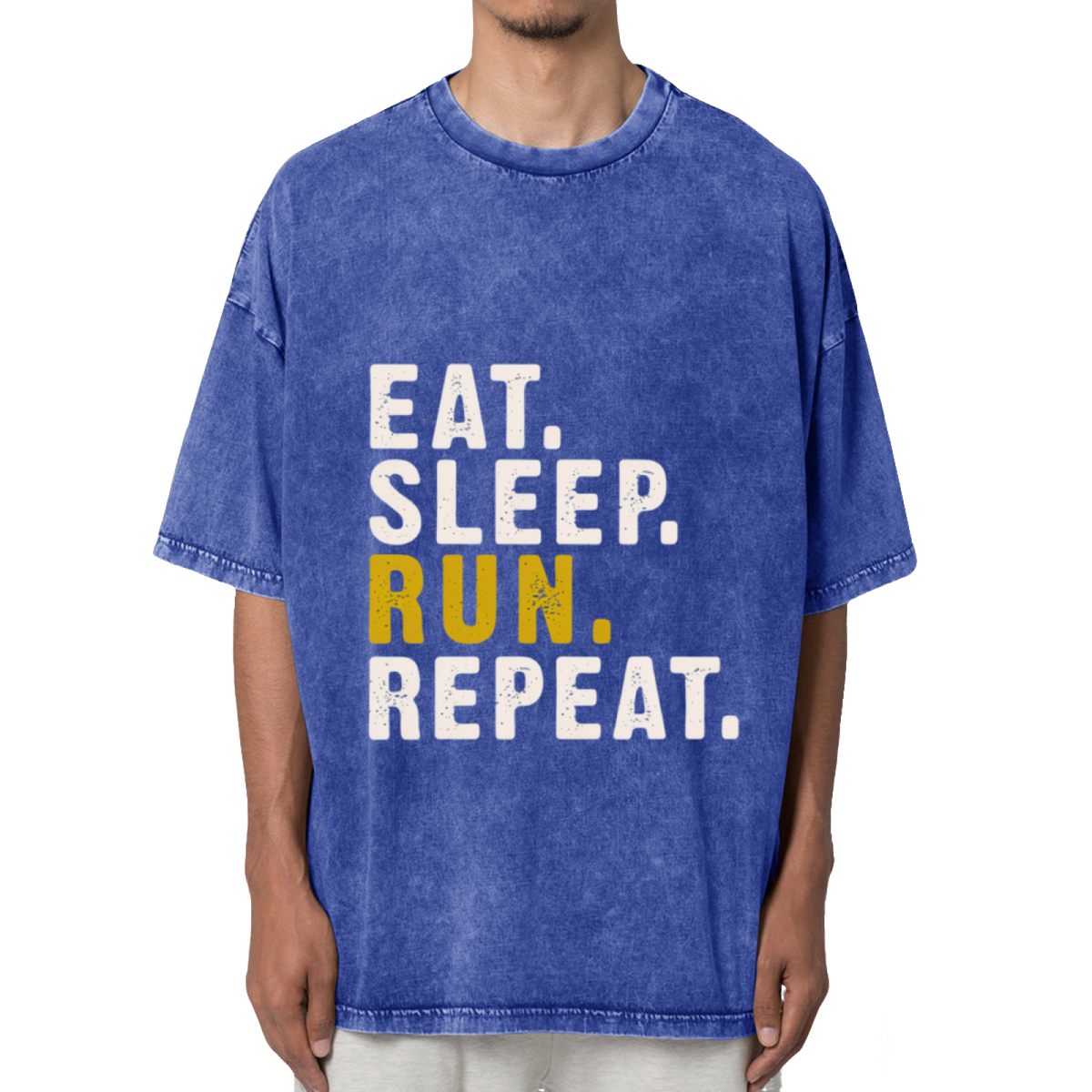 Eat Sleep Run Repeat Washed Graphic T-Shirt
