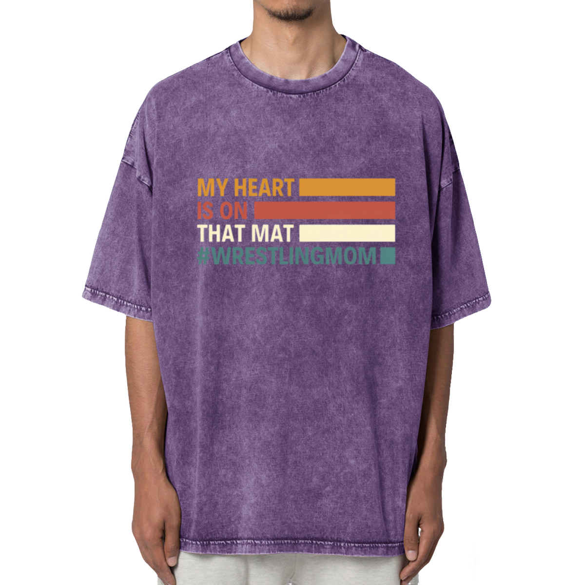 My Heart Is On That Mat Washed Graphic T-Shirt
