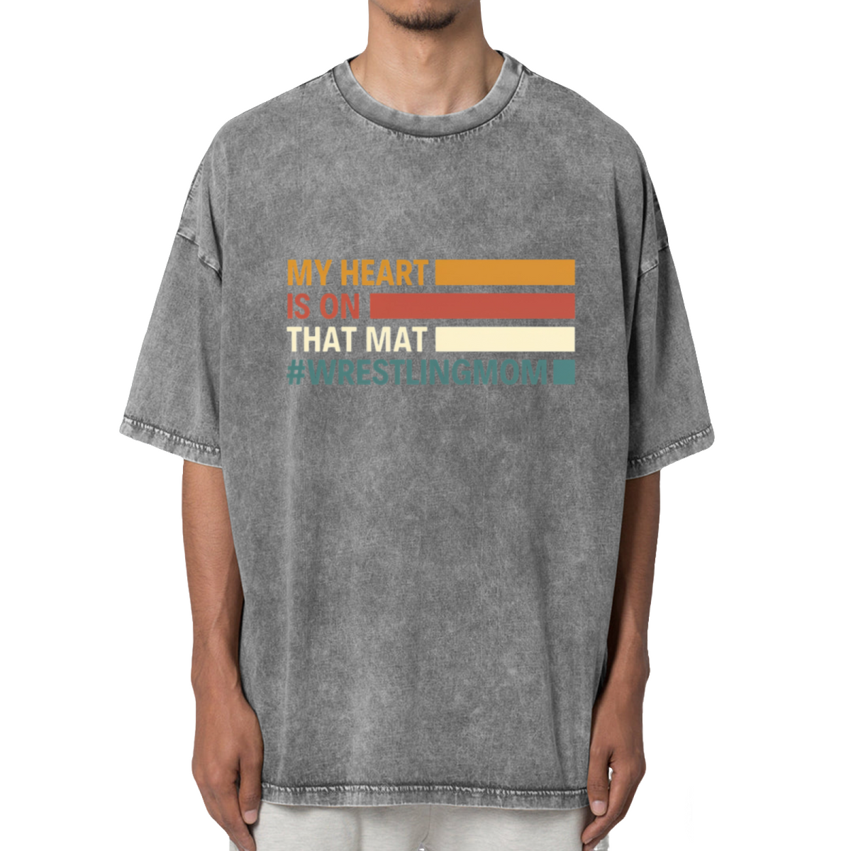 My Heart Is On That Mat Washed Graphic T-Shirt