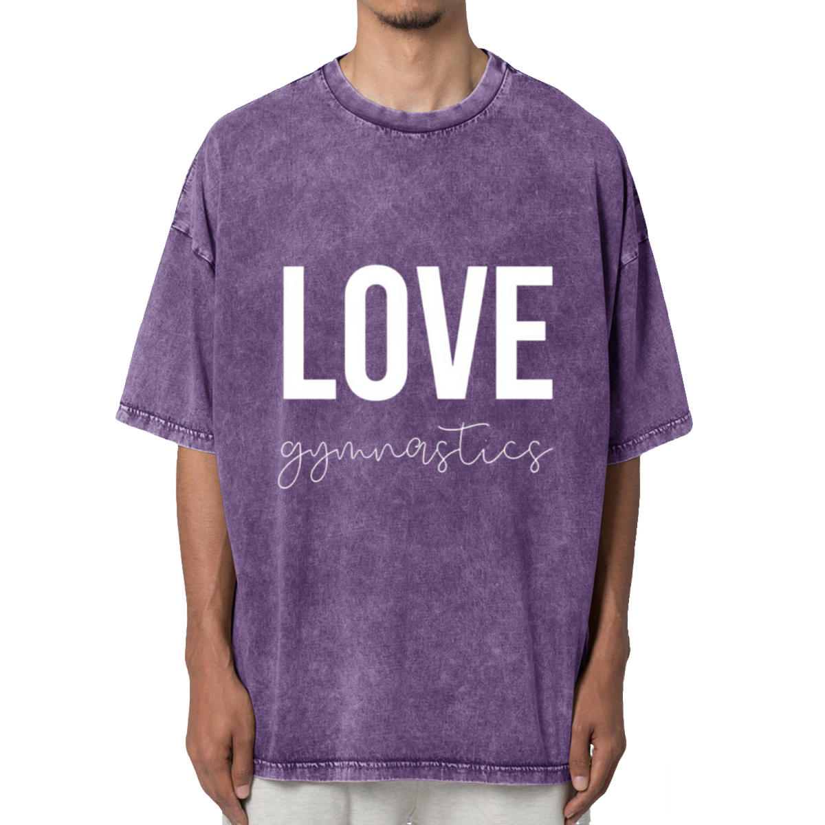 Love Gymnastics Shirt Gymnastics Coach Washed Graphic T-Shirt