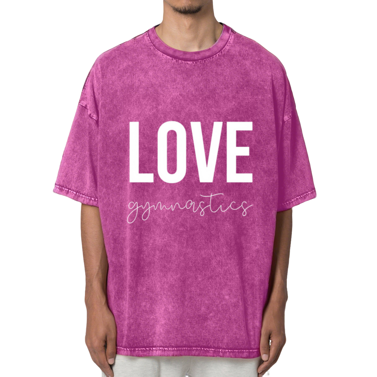 Love Gymnastics Shirt Gymnastics Coach Washed Graphic T-Shirt