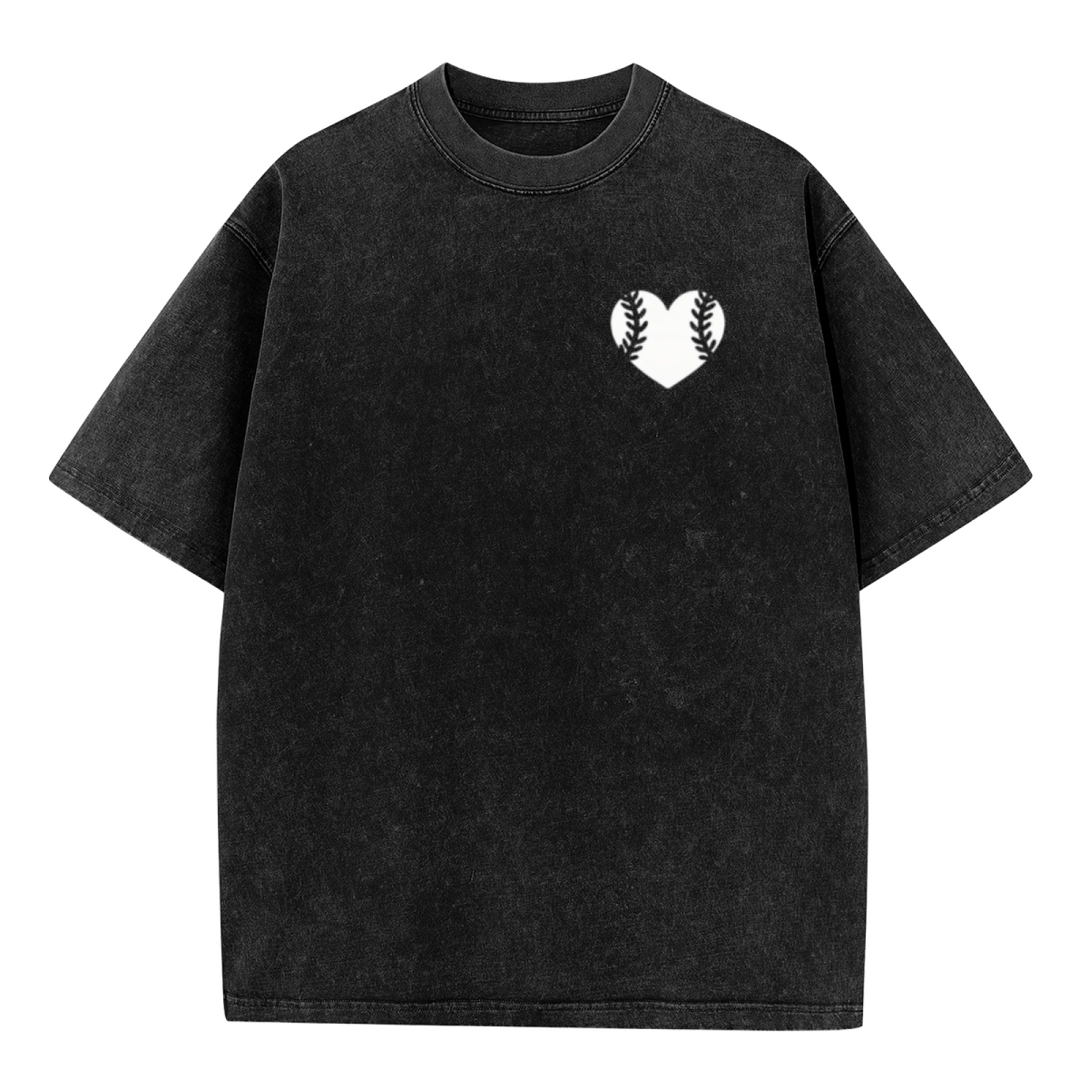 Unisex washed graphic T-shirt with Baseball themed design, product image