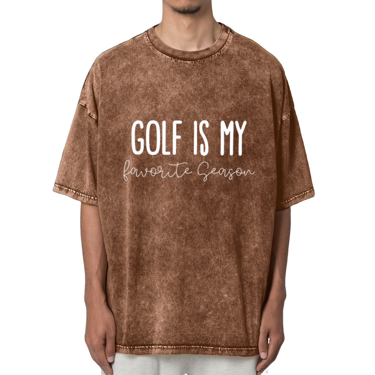 Golf Is My Favorite Season Washed Graphic T-Shirt