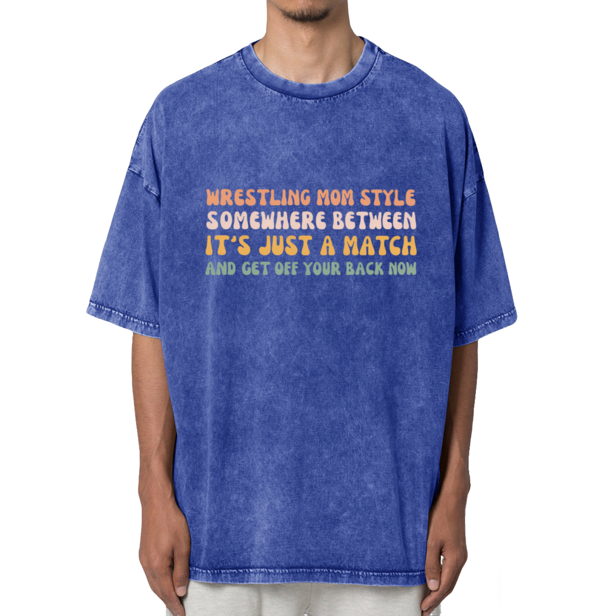 Wrestling Mom Style Wrestling Mom Washed Graphic T-Shirt
