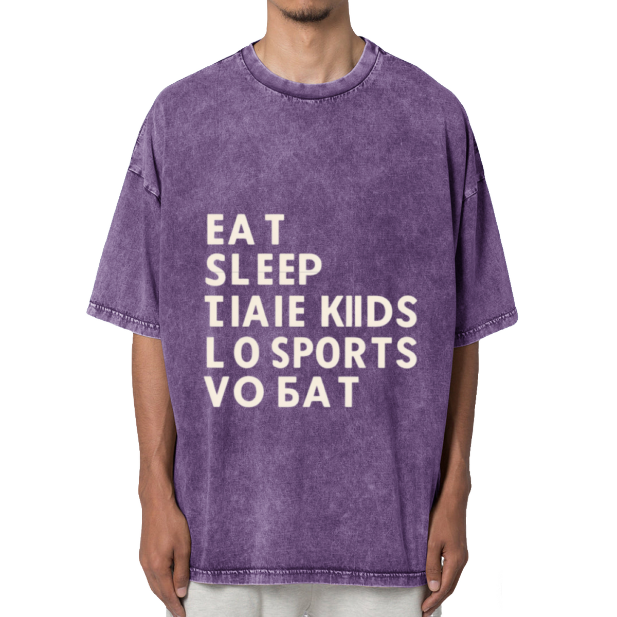 Eat Sleep Take Kids To Sports Repeat Washed Graphic T-Shirt