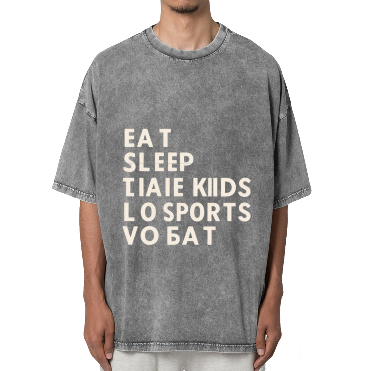 Eat Sleep Take Kids To Sports Repeat Washed Graphic T-Shirt