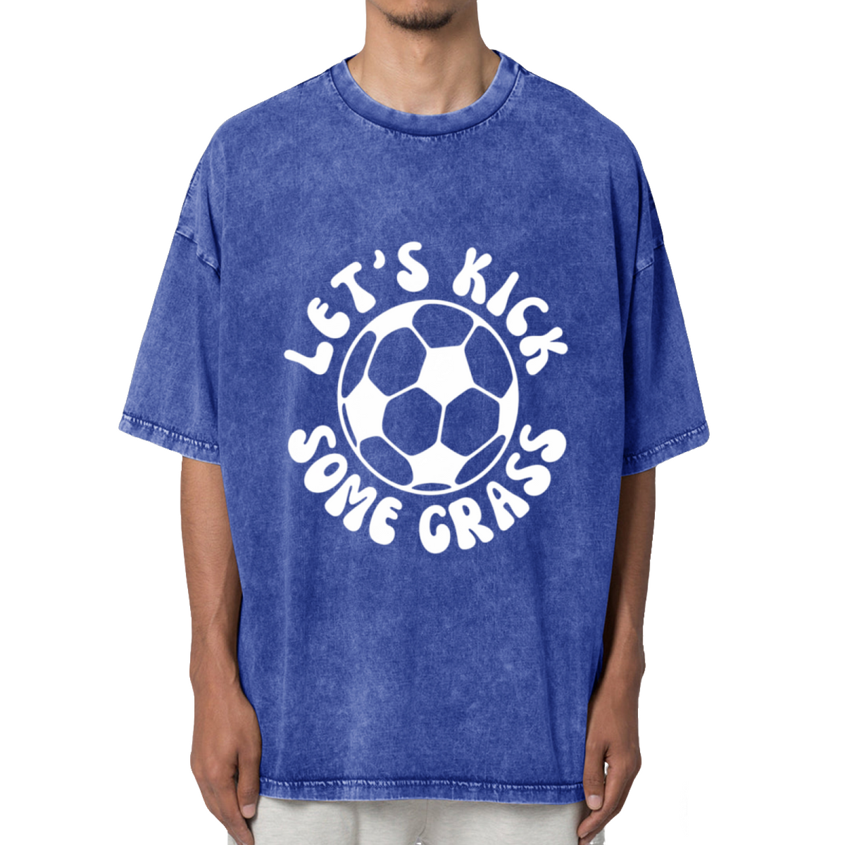 Let's Kick Some Grass Washed Graphic T-Shirt